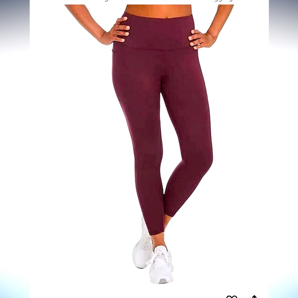 Danskin Women's High Rise Contour Bonded Ankle Legging